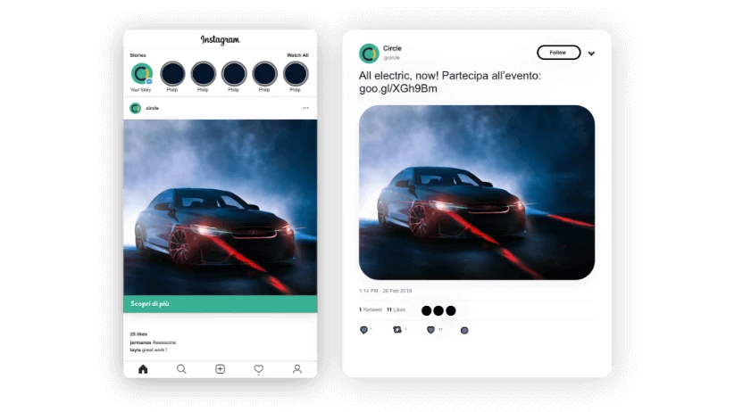 The company promotes the event on its social media channels, inserting the link to the Webinar. By clicking on the link, users will be redirected to the event page within the platform