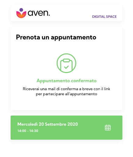 Upon confirmation, the user receives an email with the link to participate