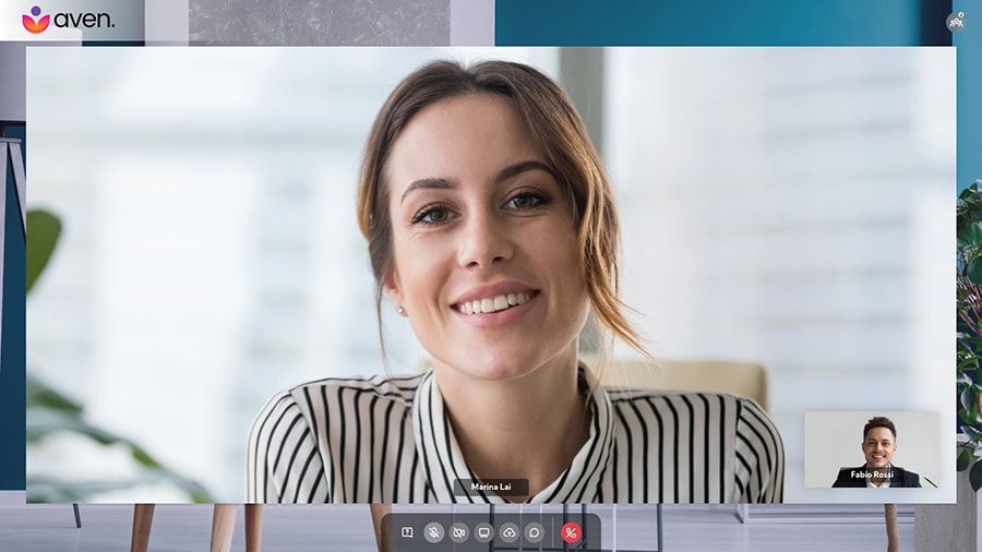 The user and consultant are online and the live meeting begins.